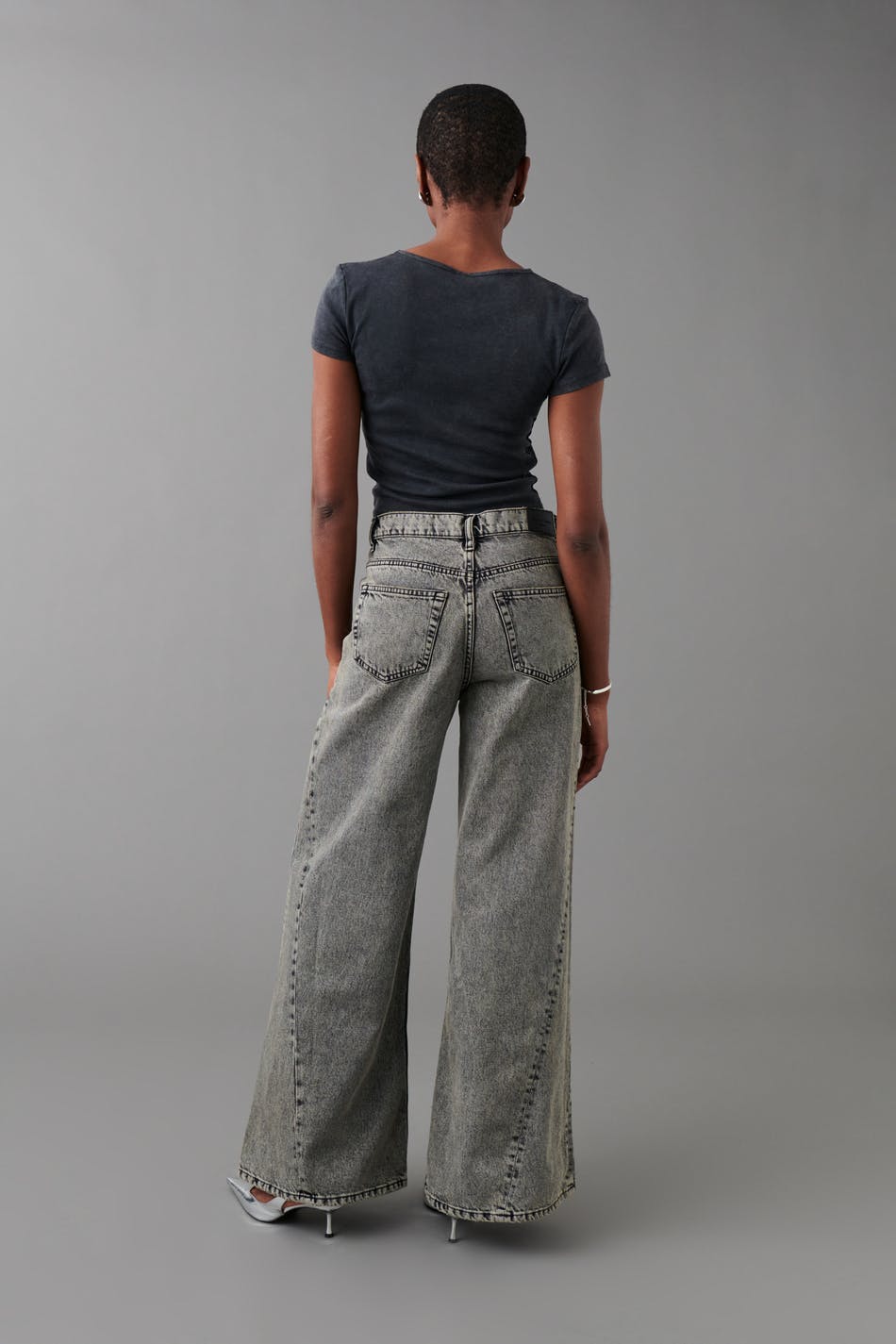 Wedge wide jeans