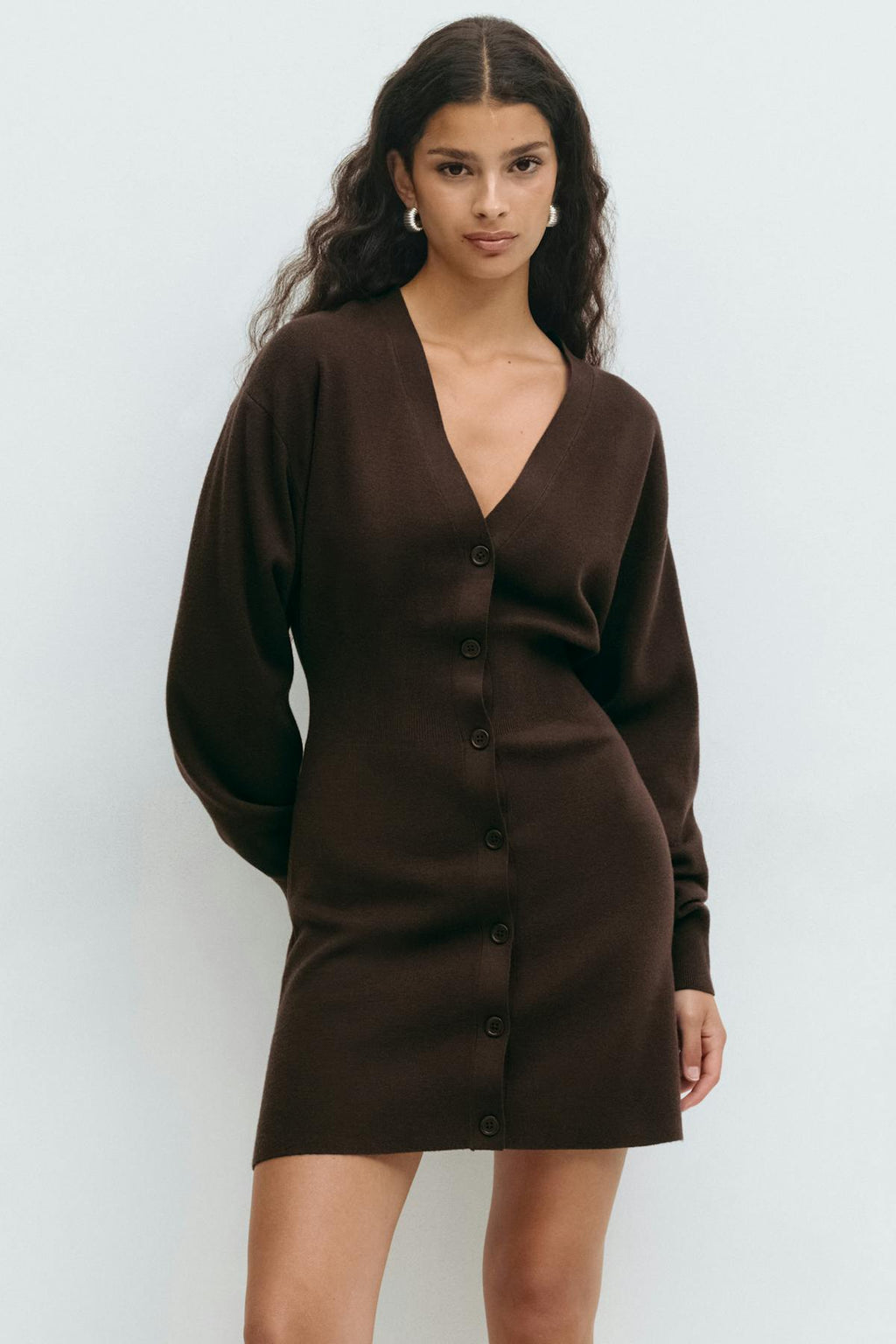 Knitted button down dress
