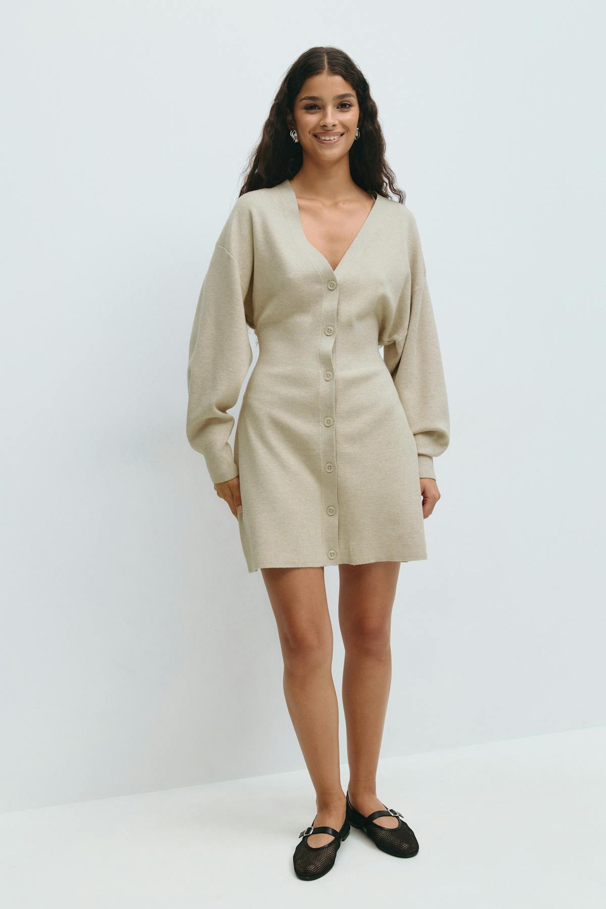Knitted button down dress