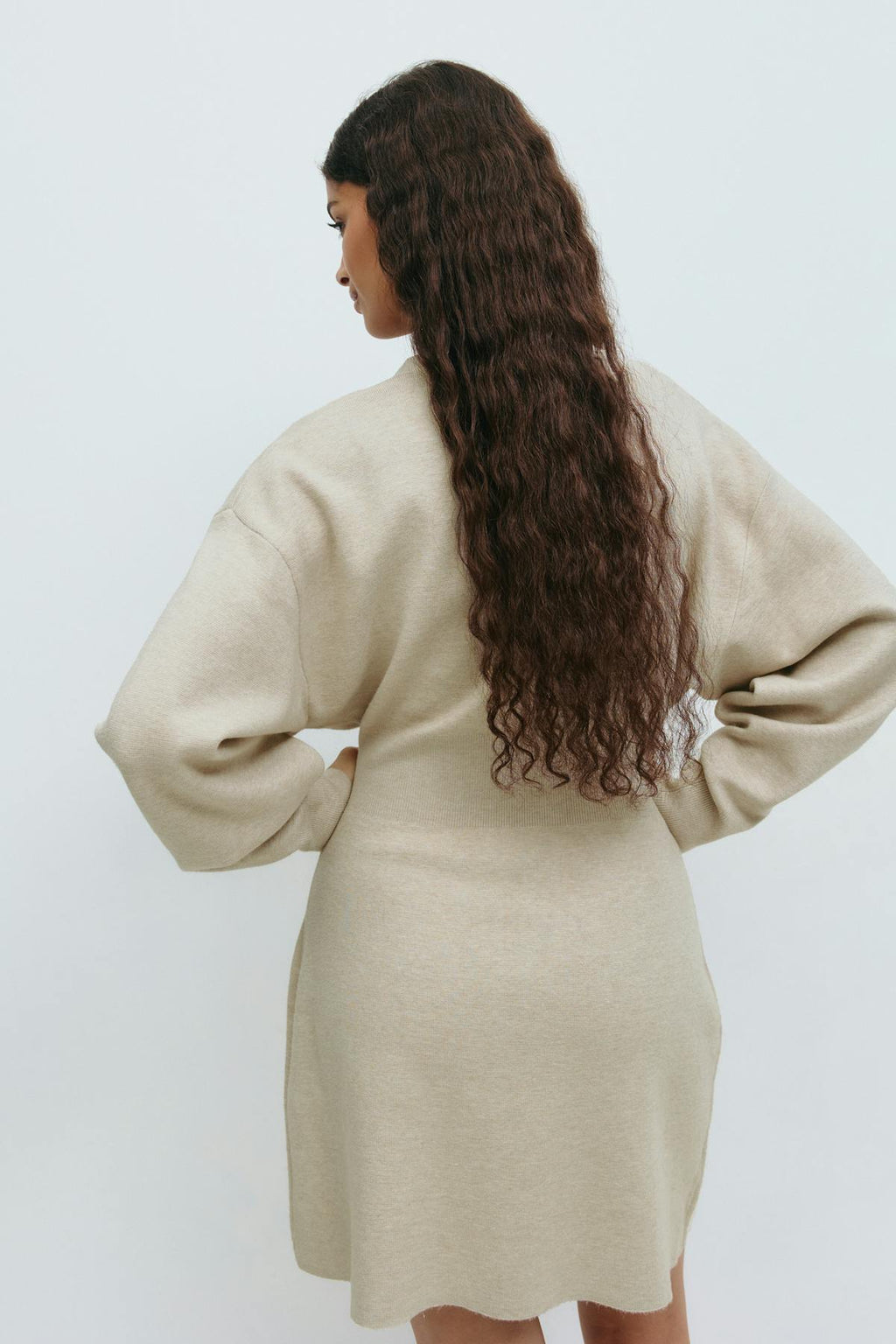 Knitted button down dress