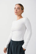 Soft touch crew neck top
