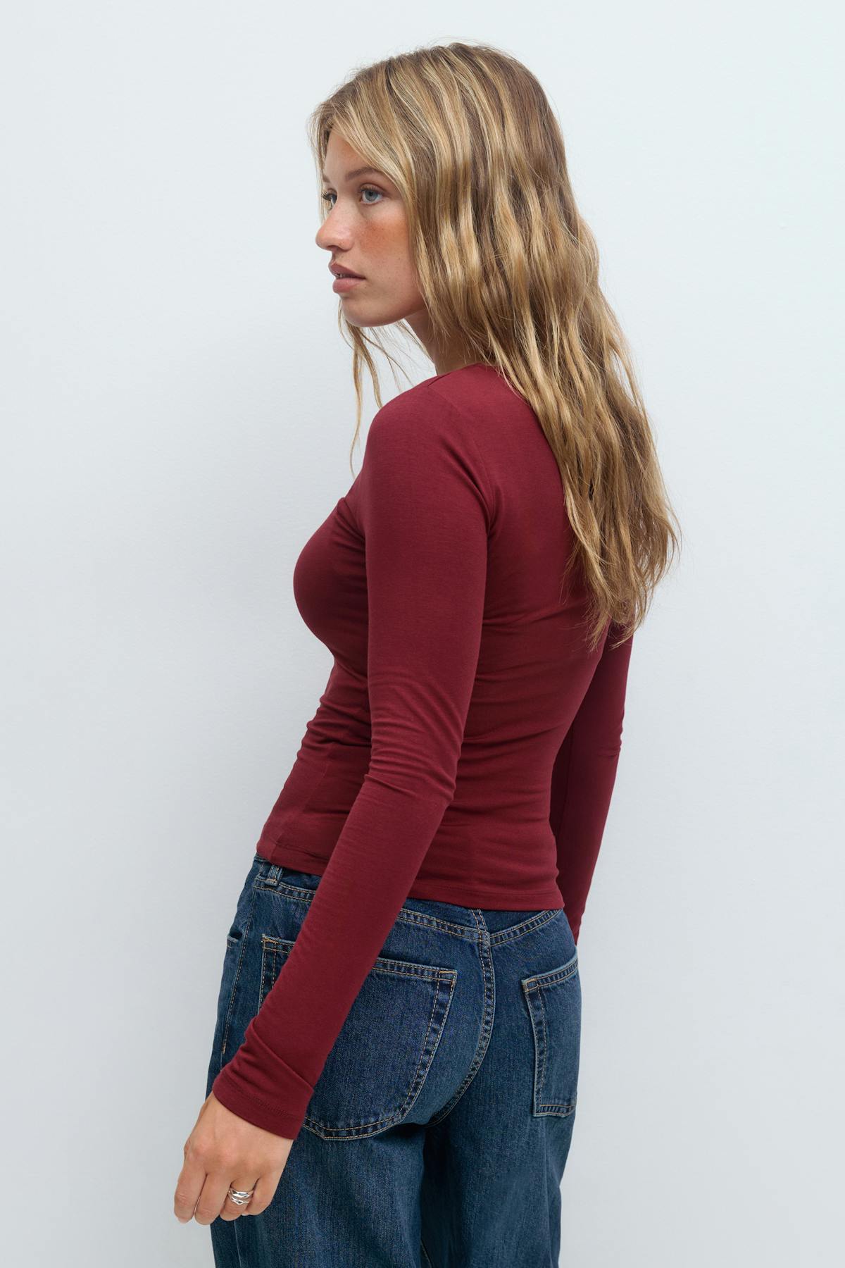 Soft touch crew neck top