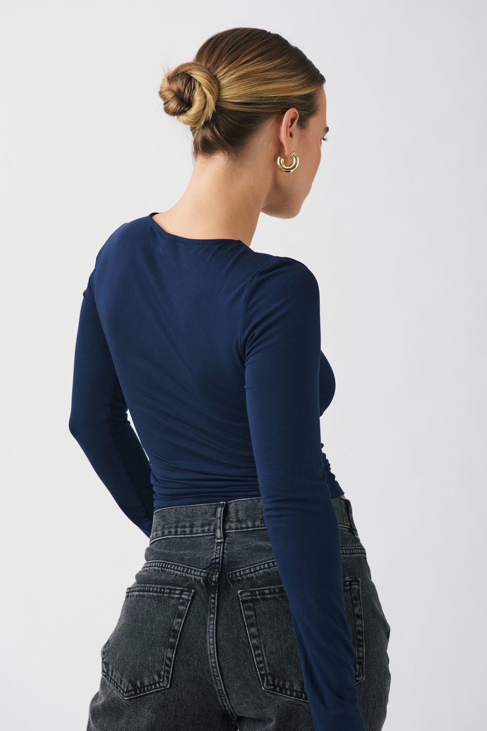 Soft touch crew neck top