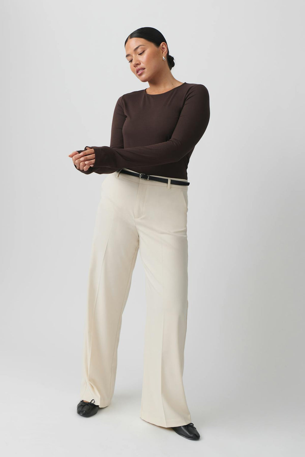 Soft touch crew neck top