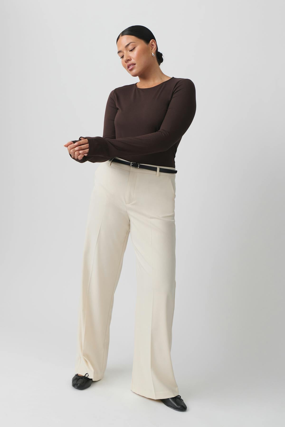 Soft touch crew neck top