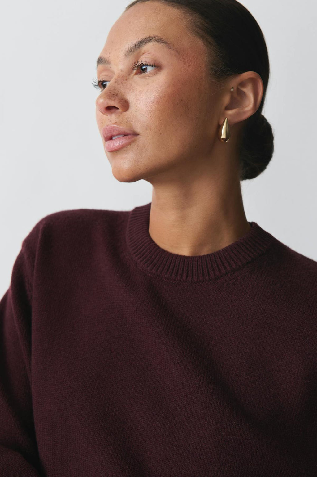 Crew neck knitted sweater