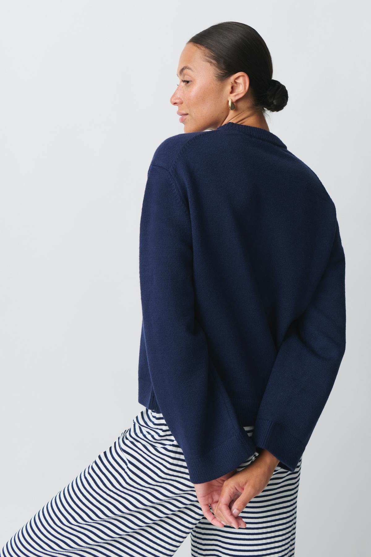 Crew neck knitted sweater
