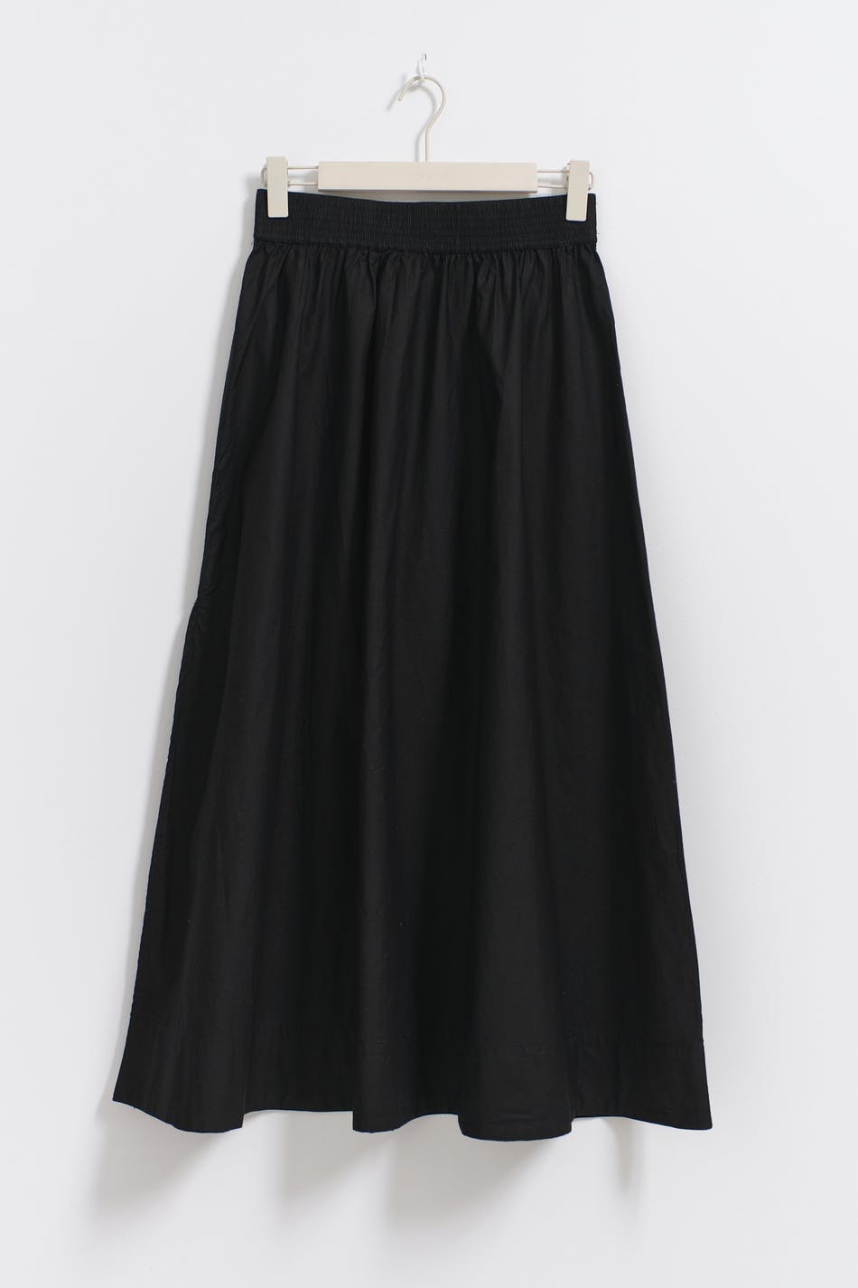 Poplin slit skirt