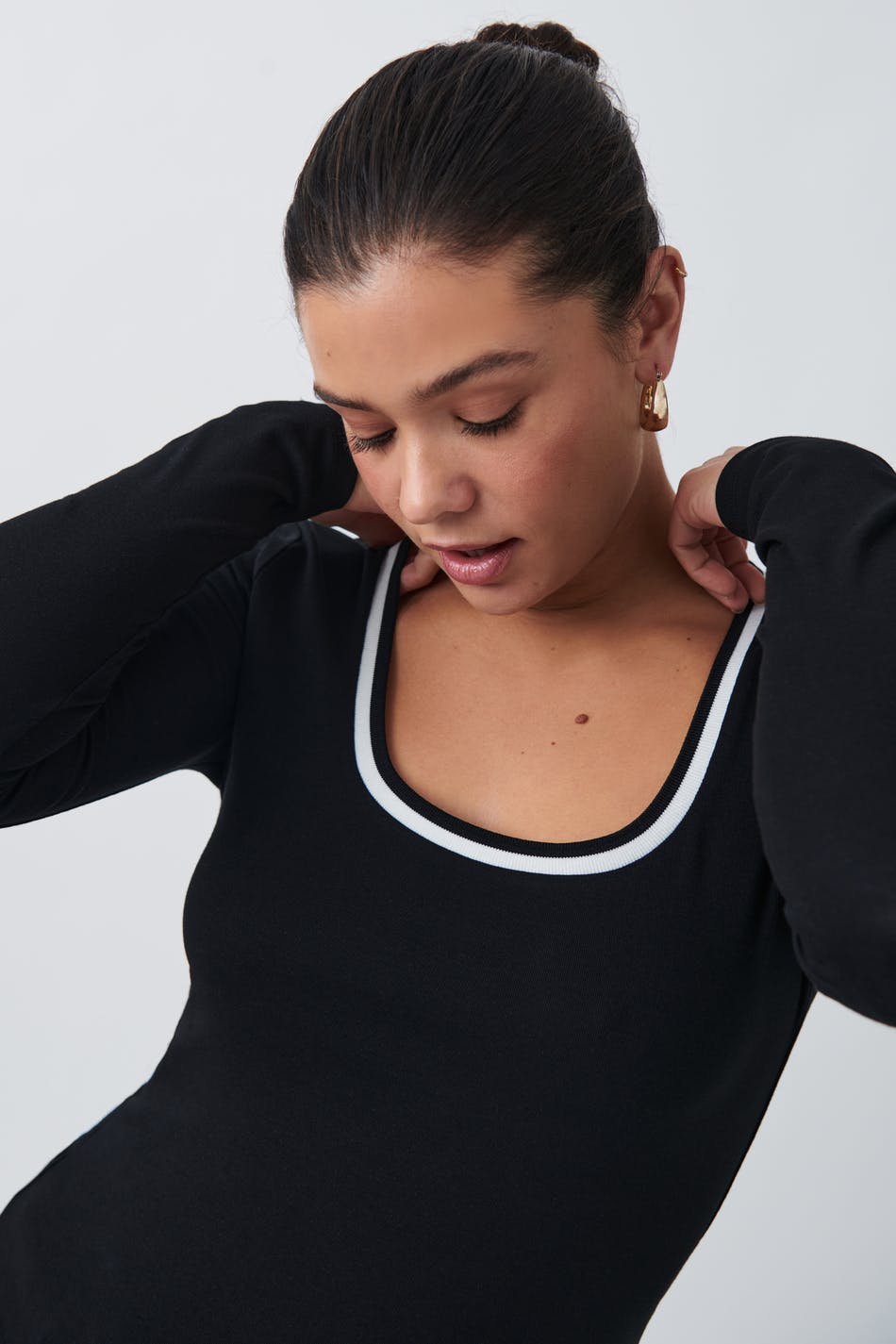 Contrast long sleeve top
