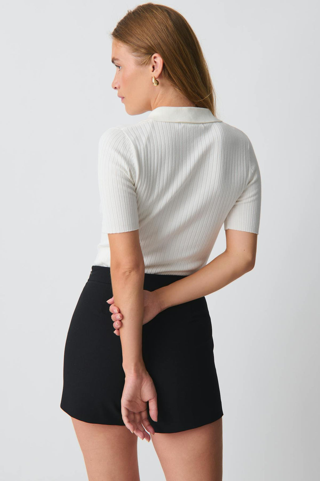 Knitted collar top