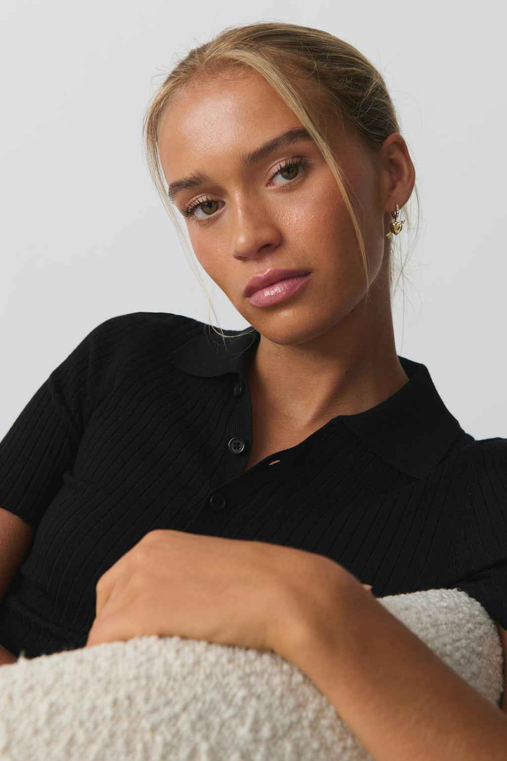 Knitted collar top