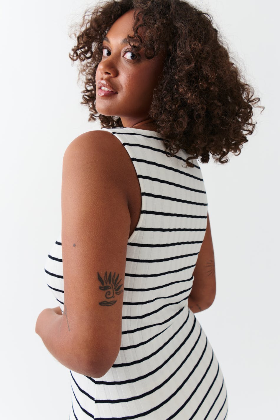 Boatneck rib dress