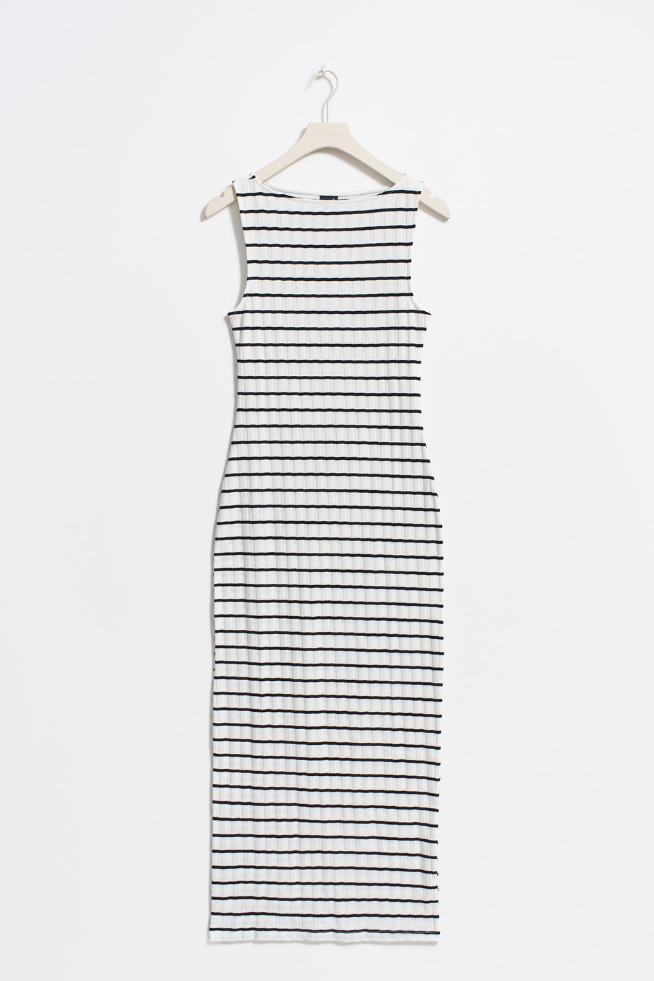 Boatneck rib dress