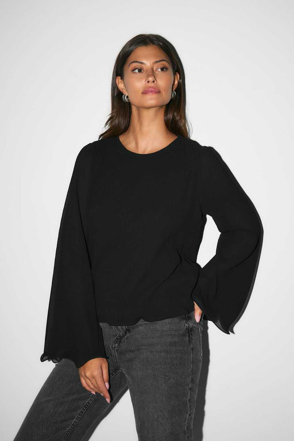 pleated blouse