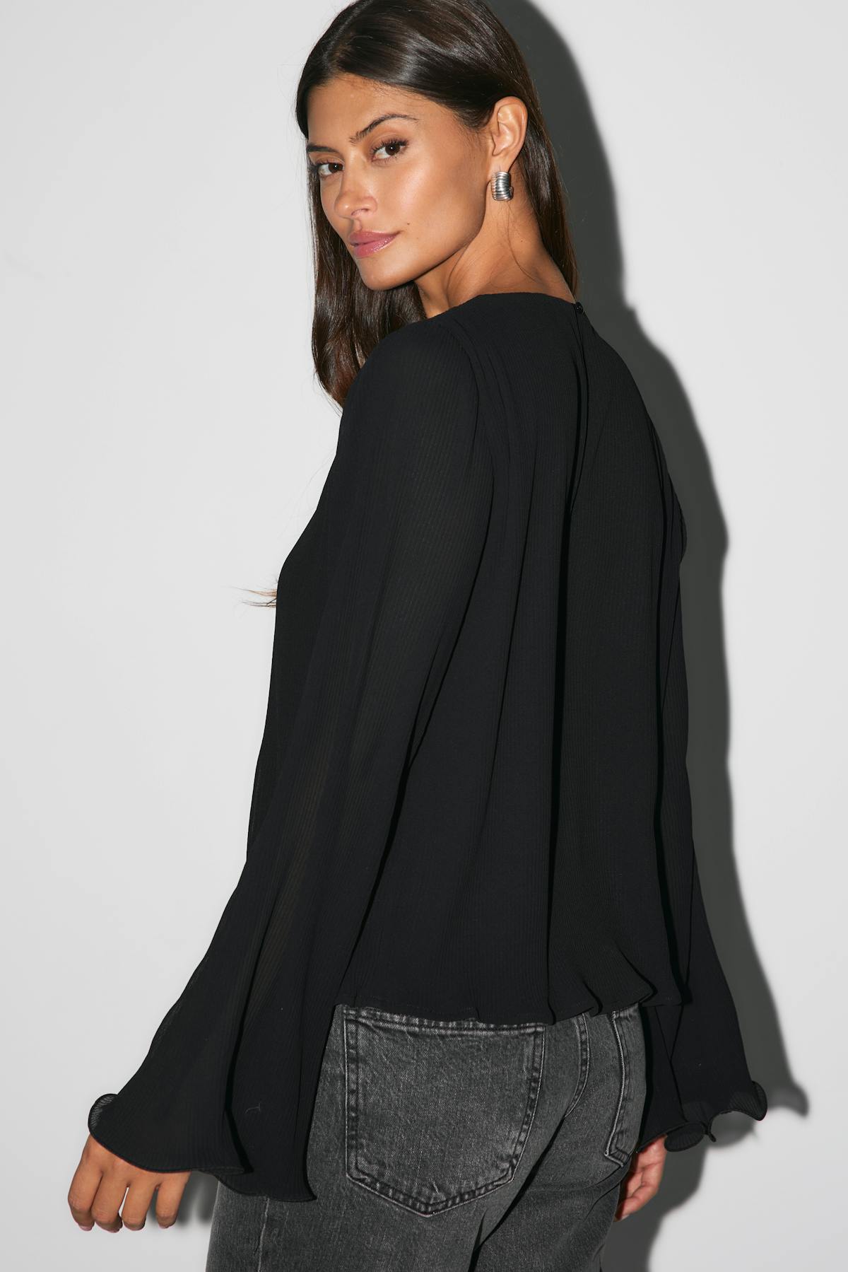pleated blouse