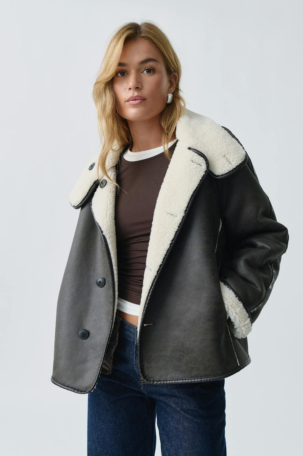 Reversible teddy jacket