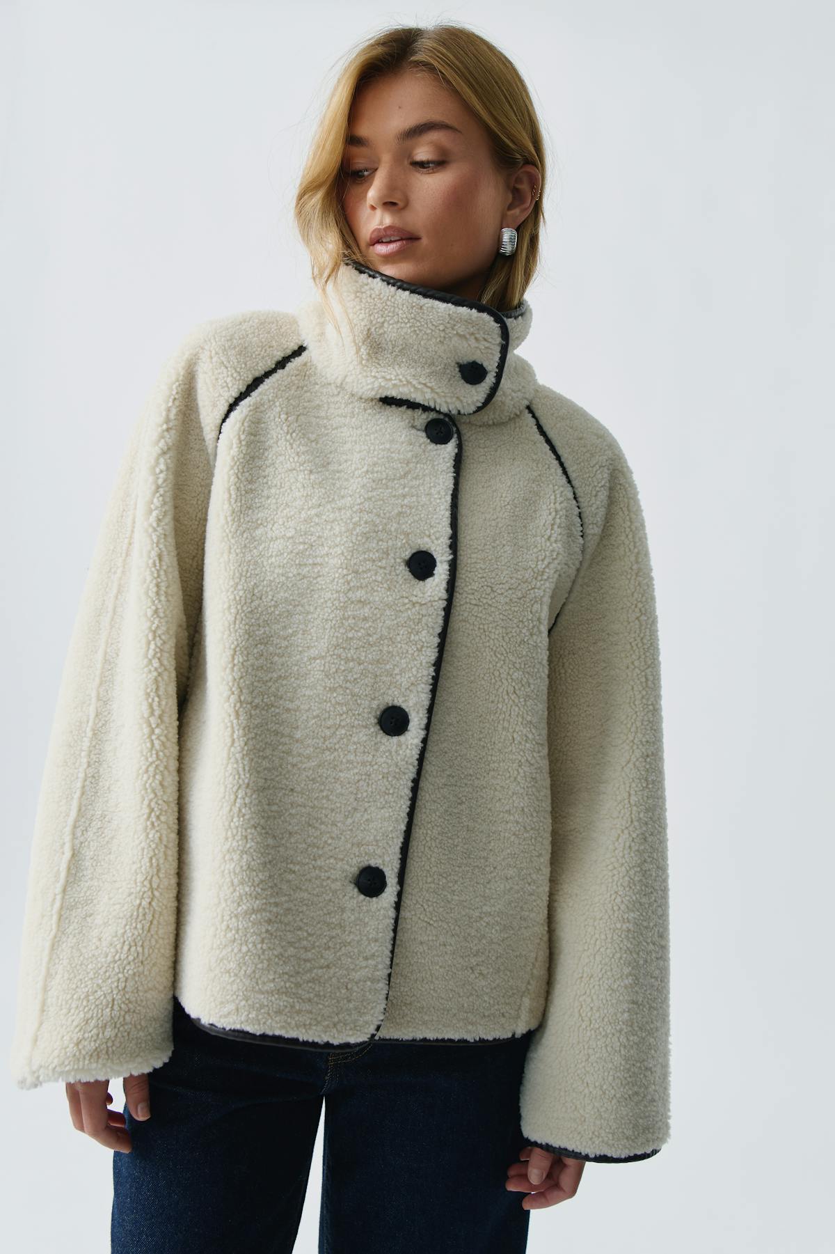 Reversible teddy jacket
