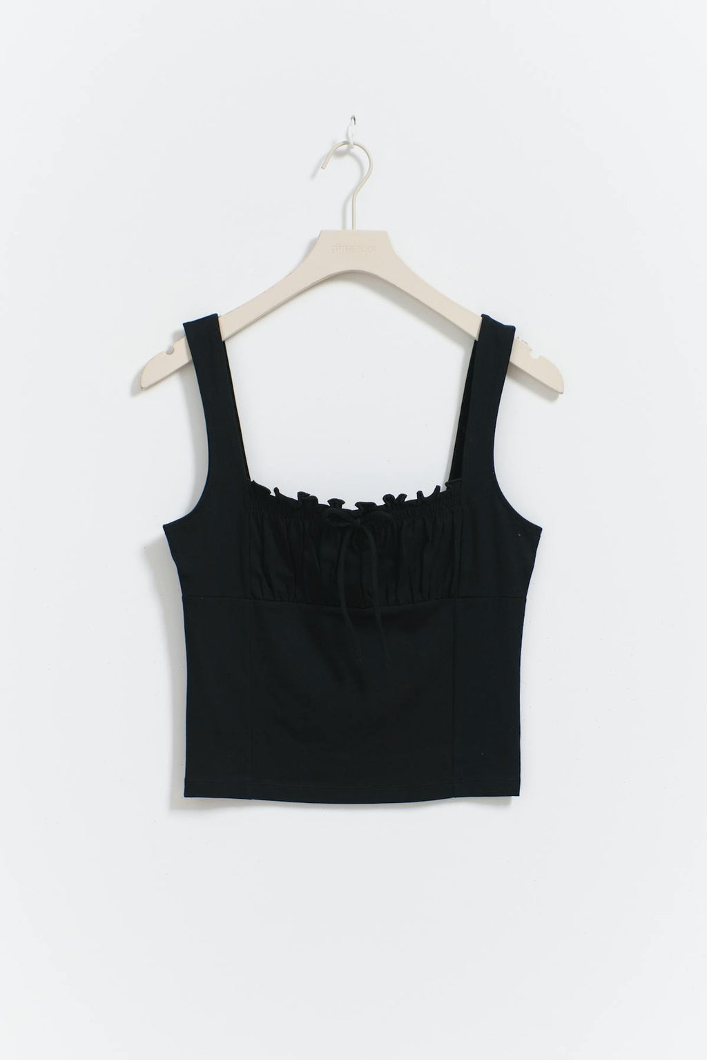 Gathered square neck singlet