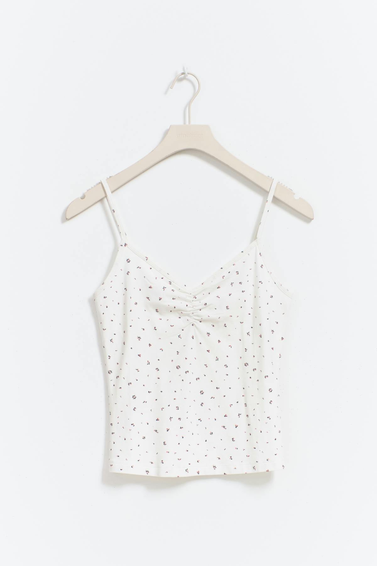 V-neck ruched singlet