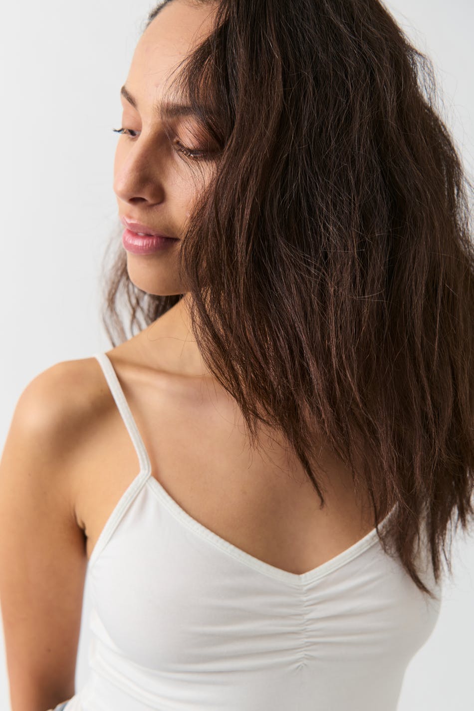 V-neck ruched singlet
