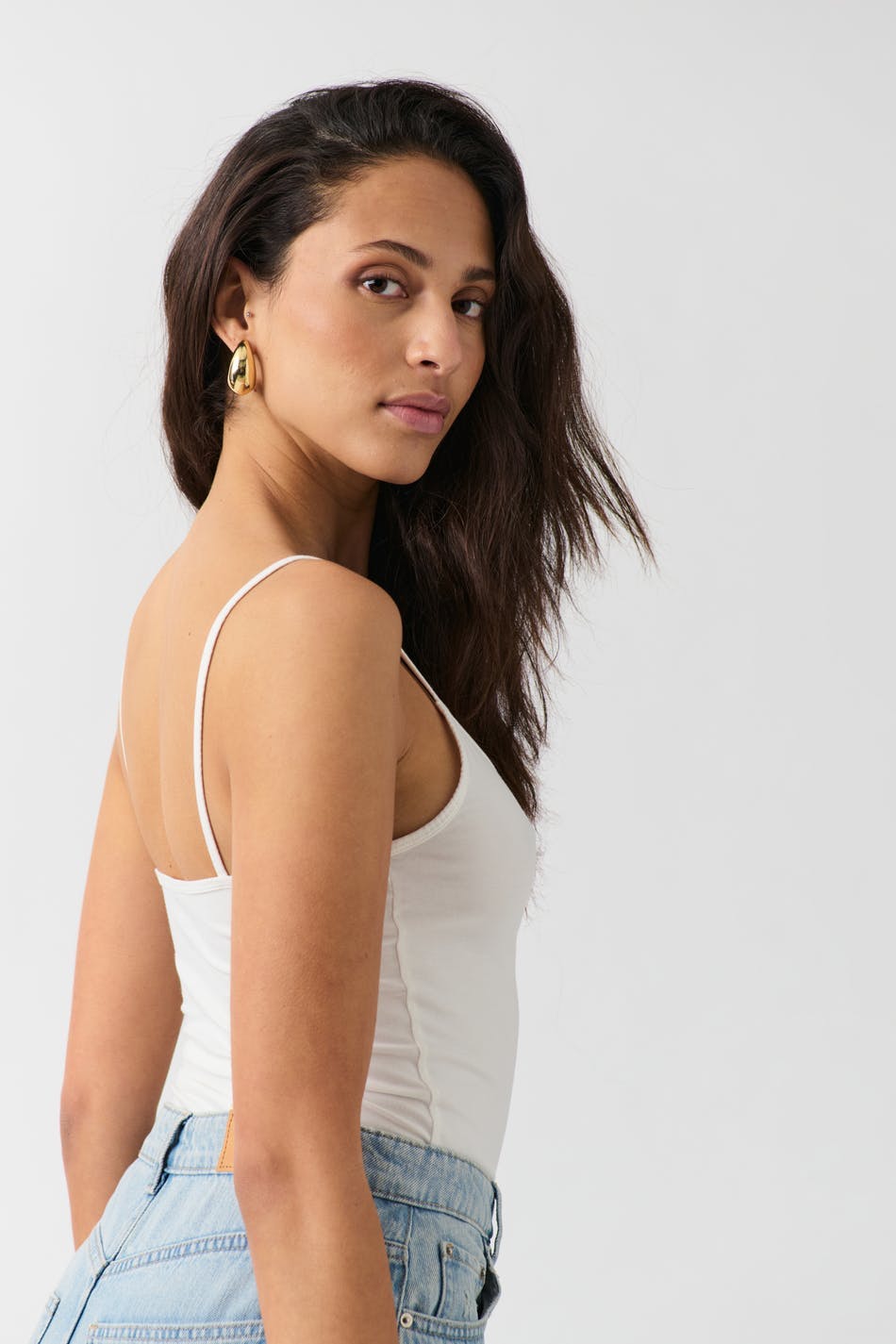 V-neck ruched singlet