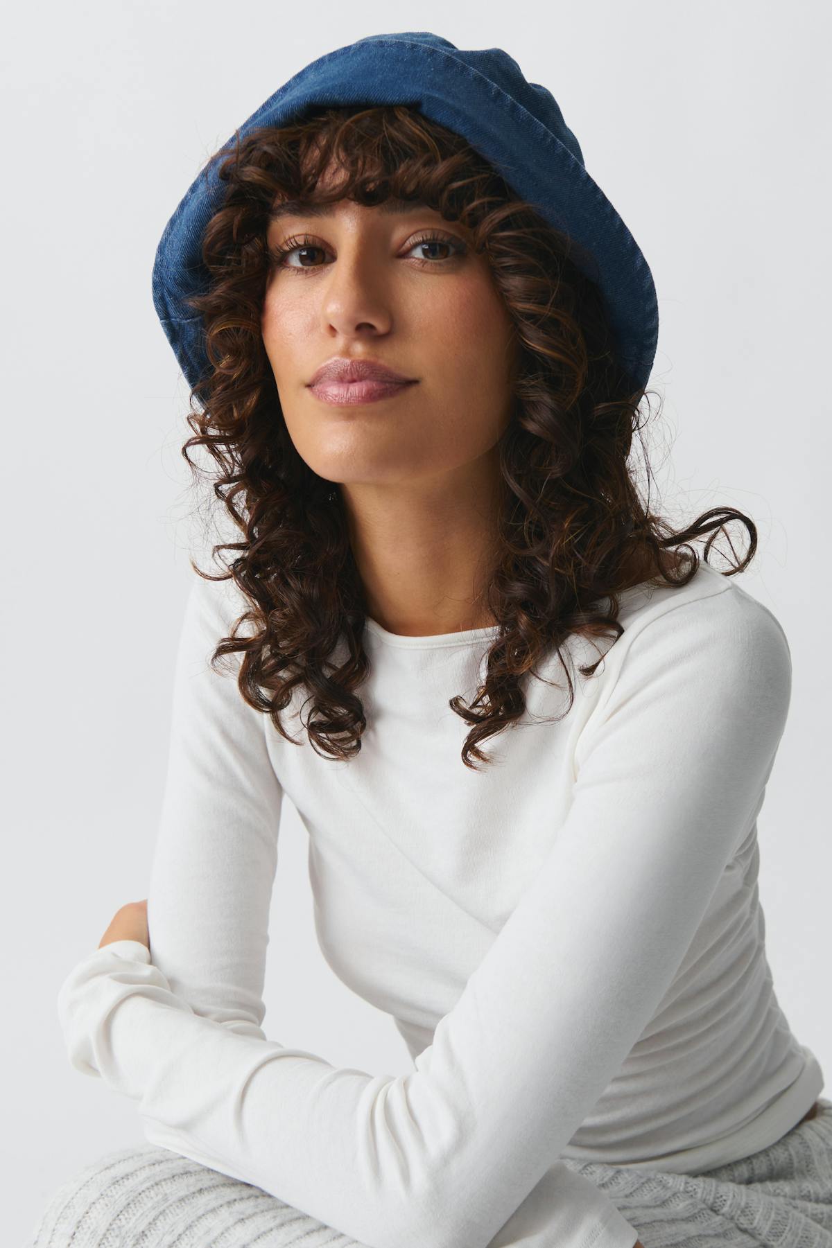 Denim bucket hat