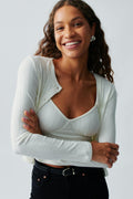 Rib cardigan set