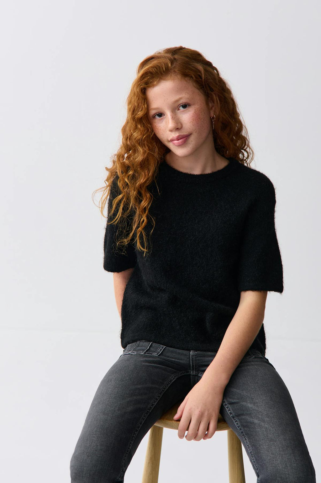 Y kn short sleeve top