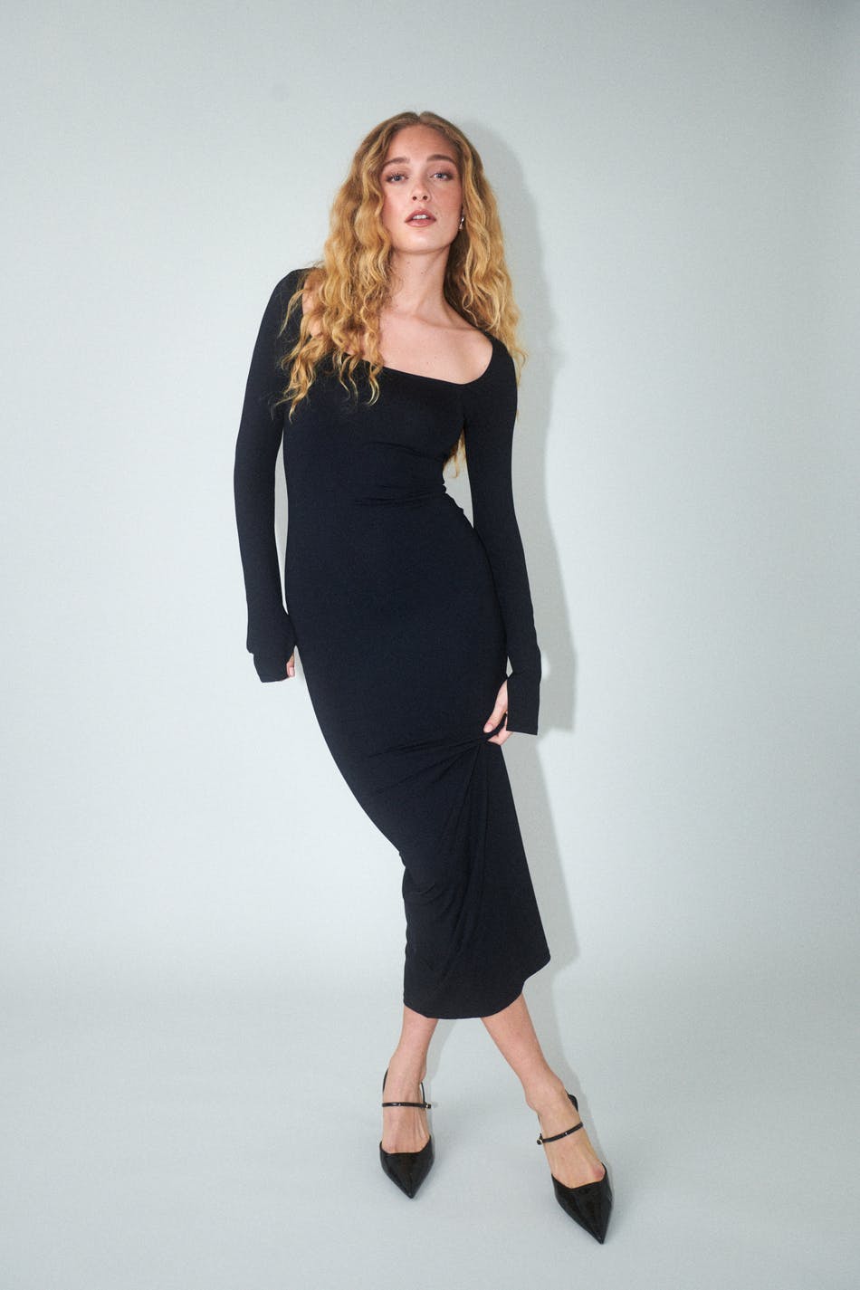 Square neck dress