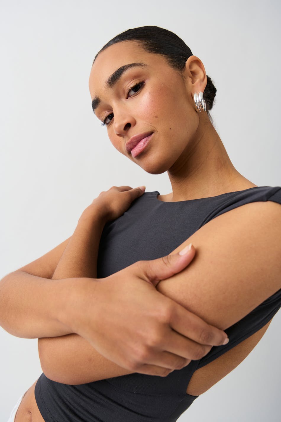 Soft touch open back top