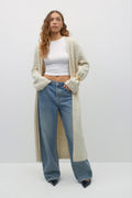 Long knitted cardigan