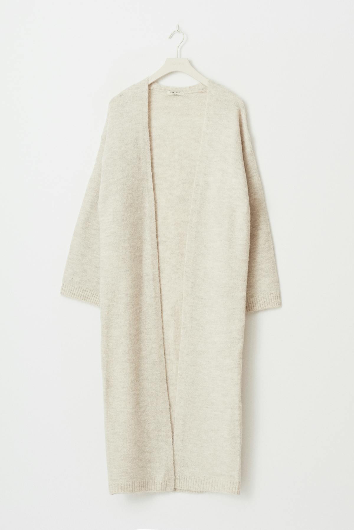 Long knitted cardigan