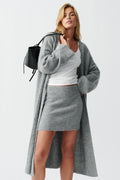 Long knitted cardigan
