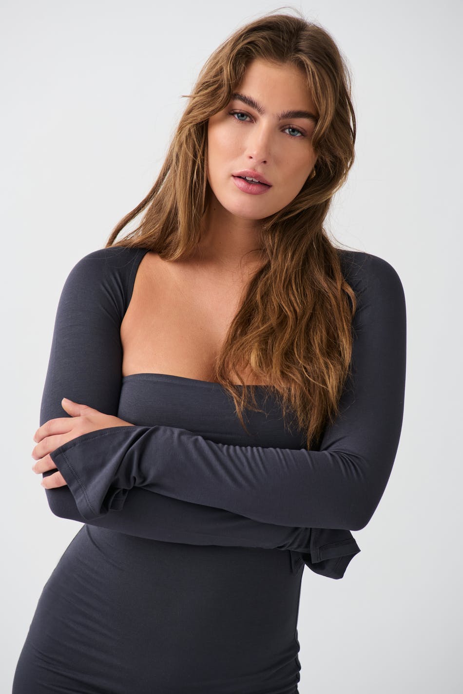 Square neck mini dress