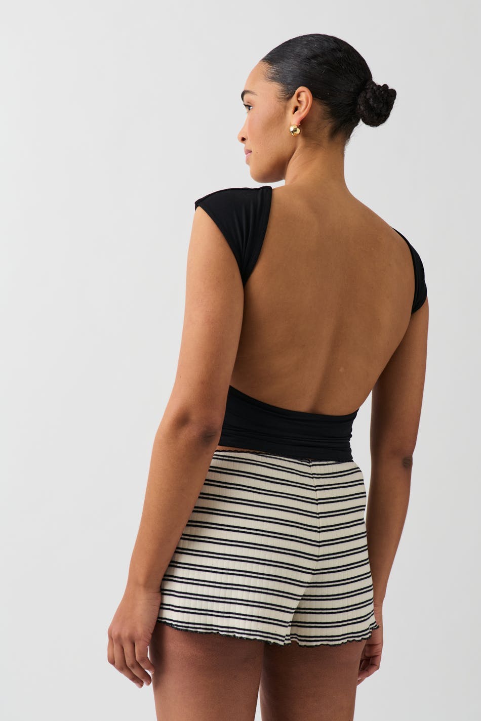Striped soft shorts