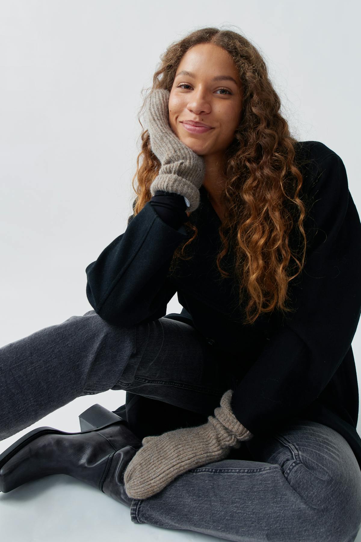 Rib mittens