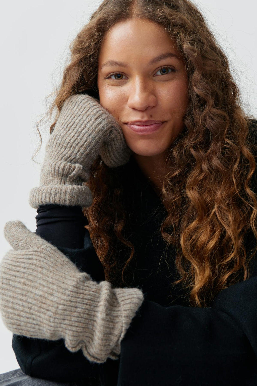 Rib mittens