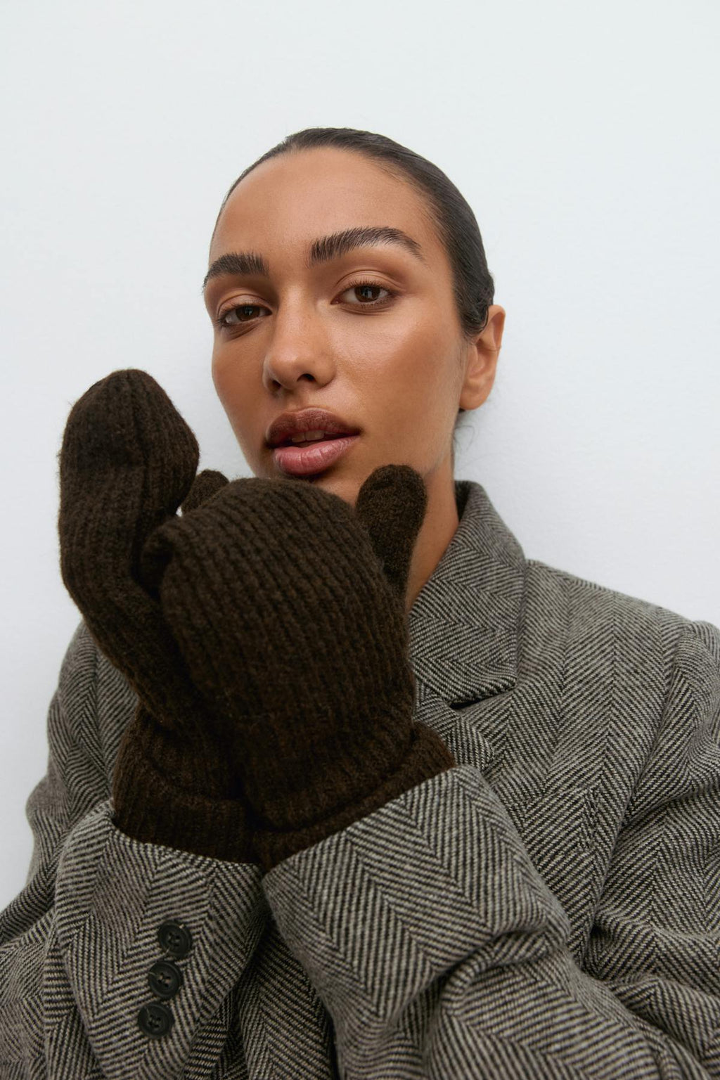 Rib mittens