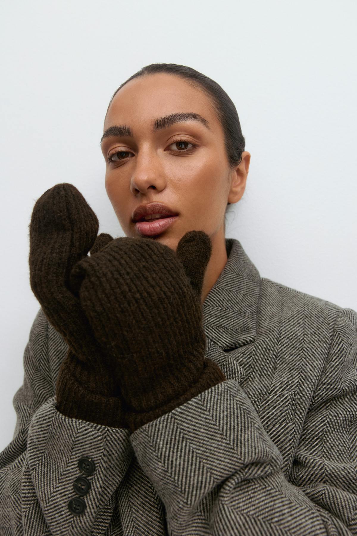 Rib mittens