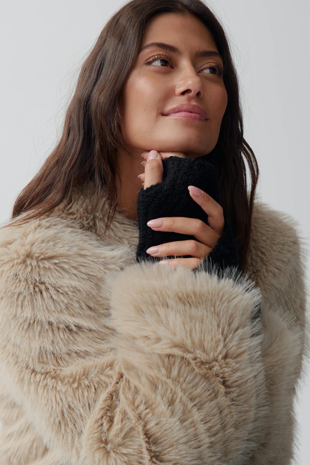 brushed wrist warmers