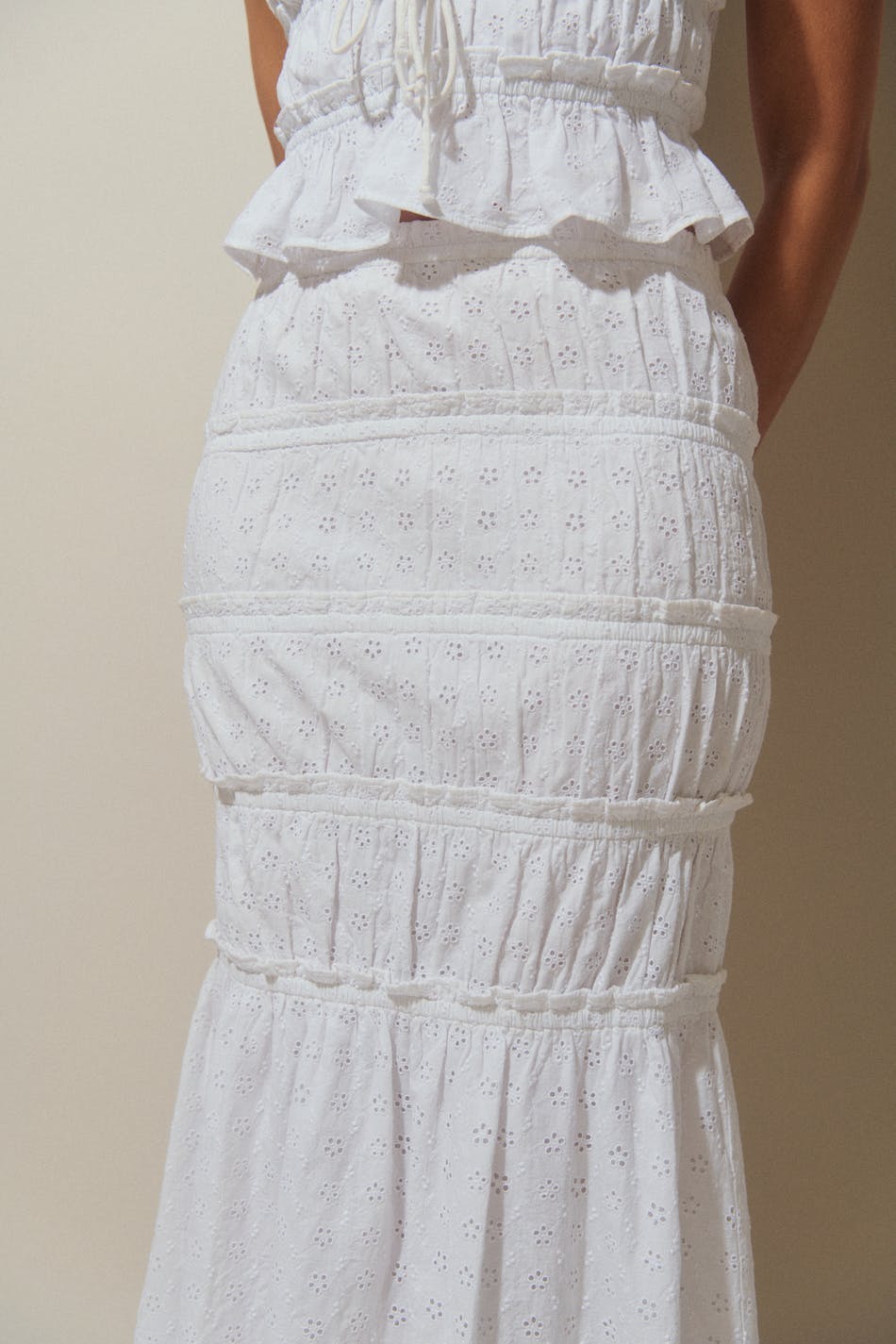 Gathered frill skirt