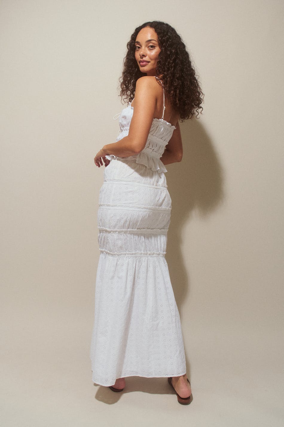 Gathered frill skirt