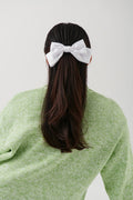 Satin bow hair clip