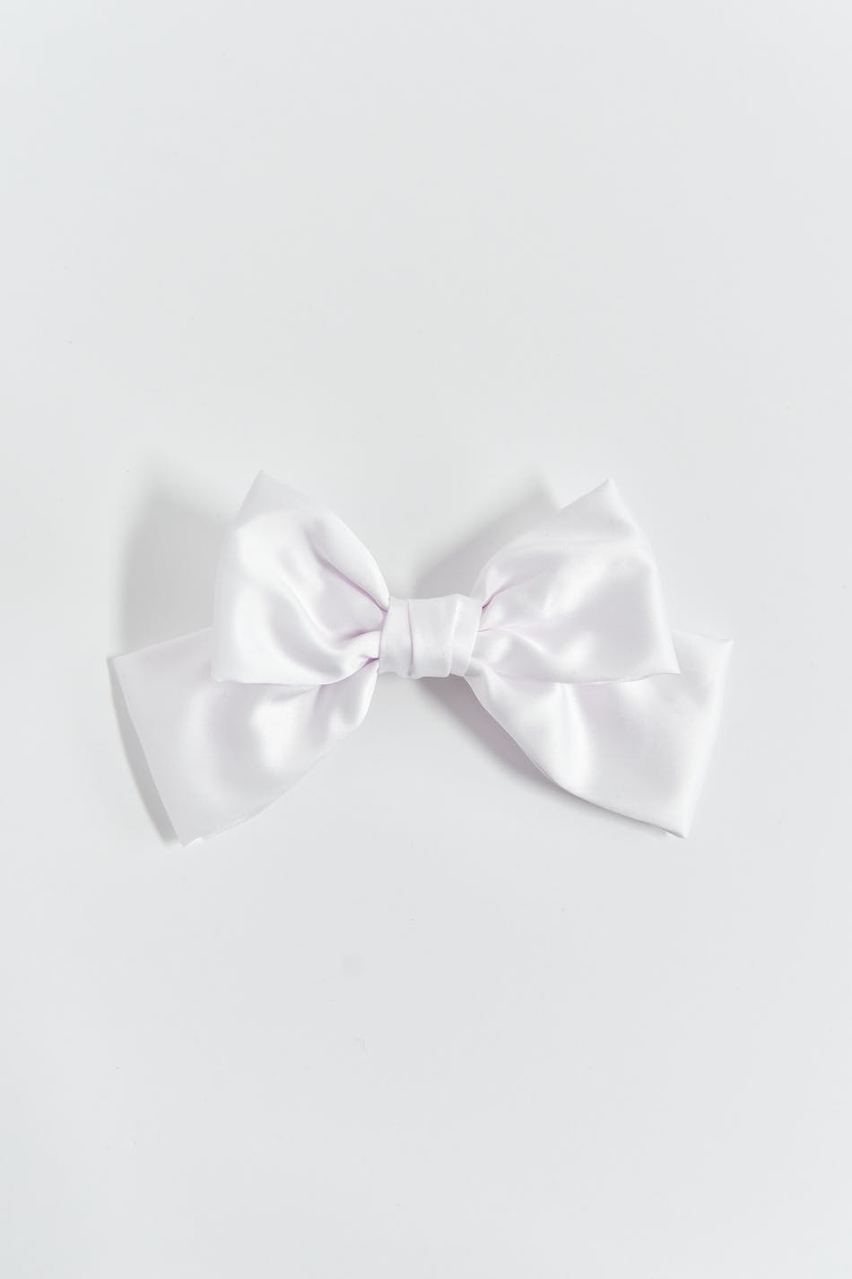Satin bow hair clip