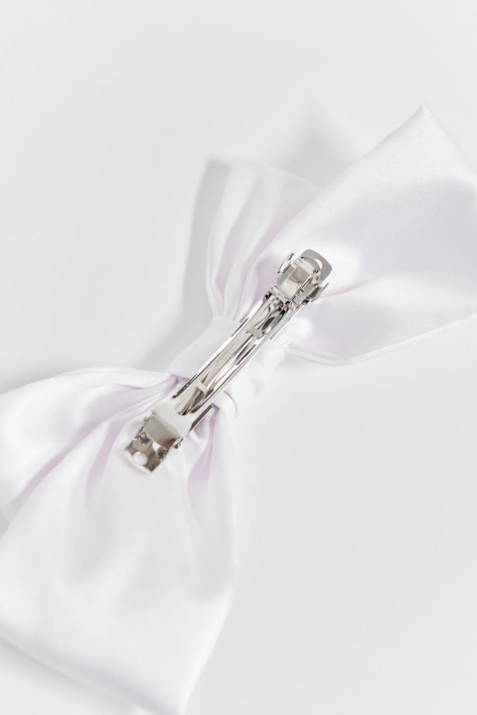 Satin bow hair clip