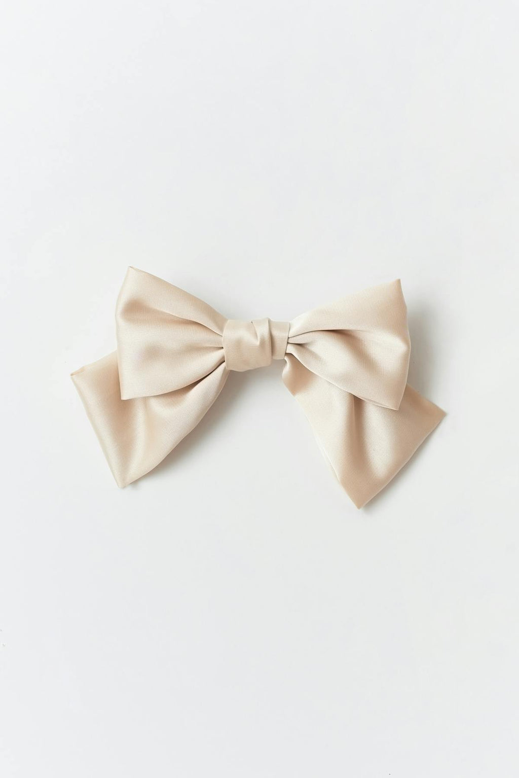 Satin bow hair clip