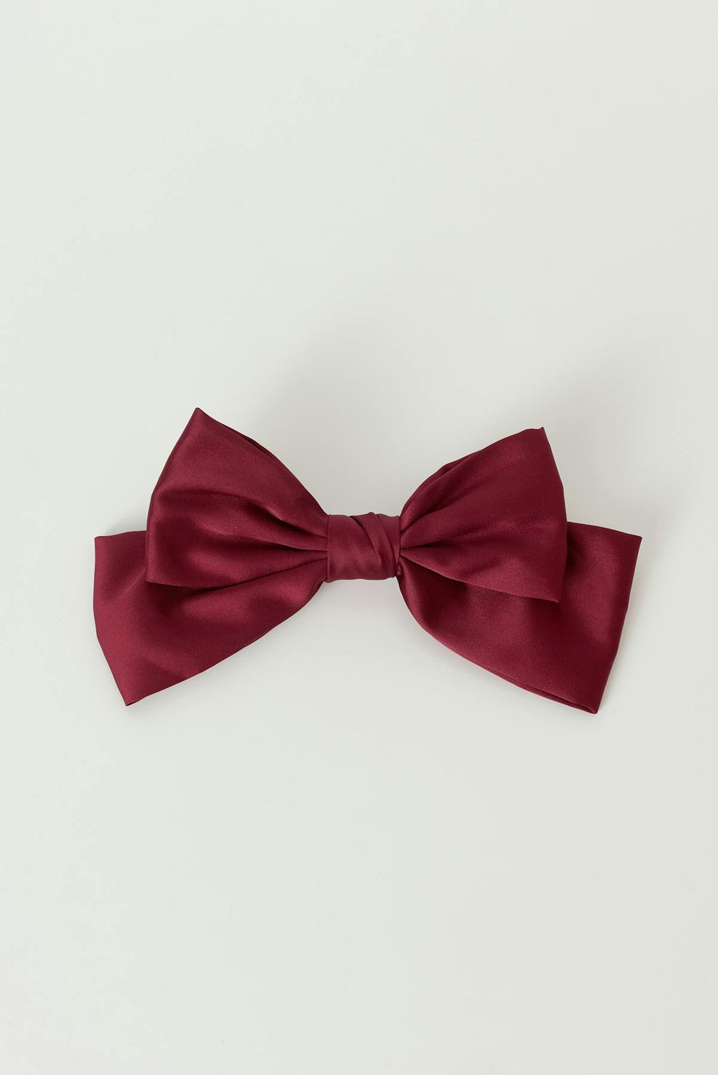 Satin bow hair clip