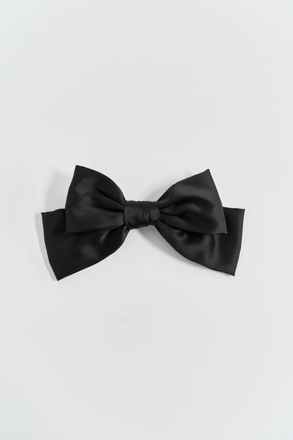 Satin bow hair clip