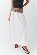Wide suede belt