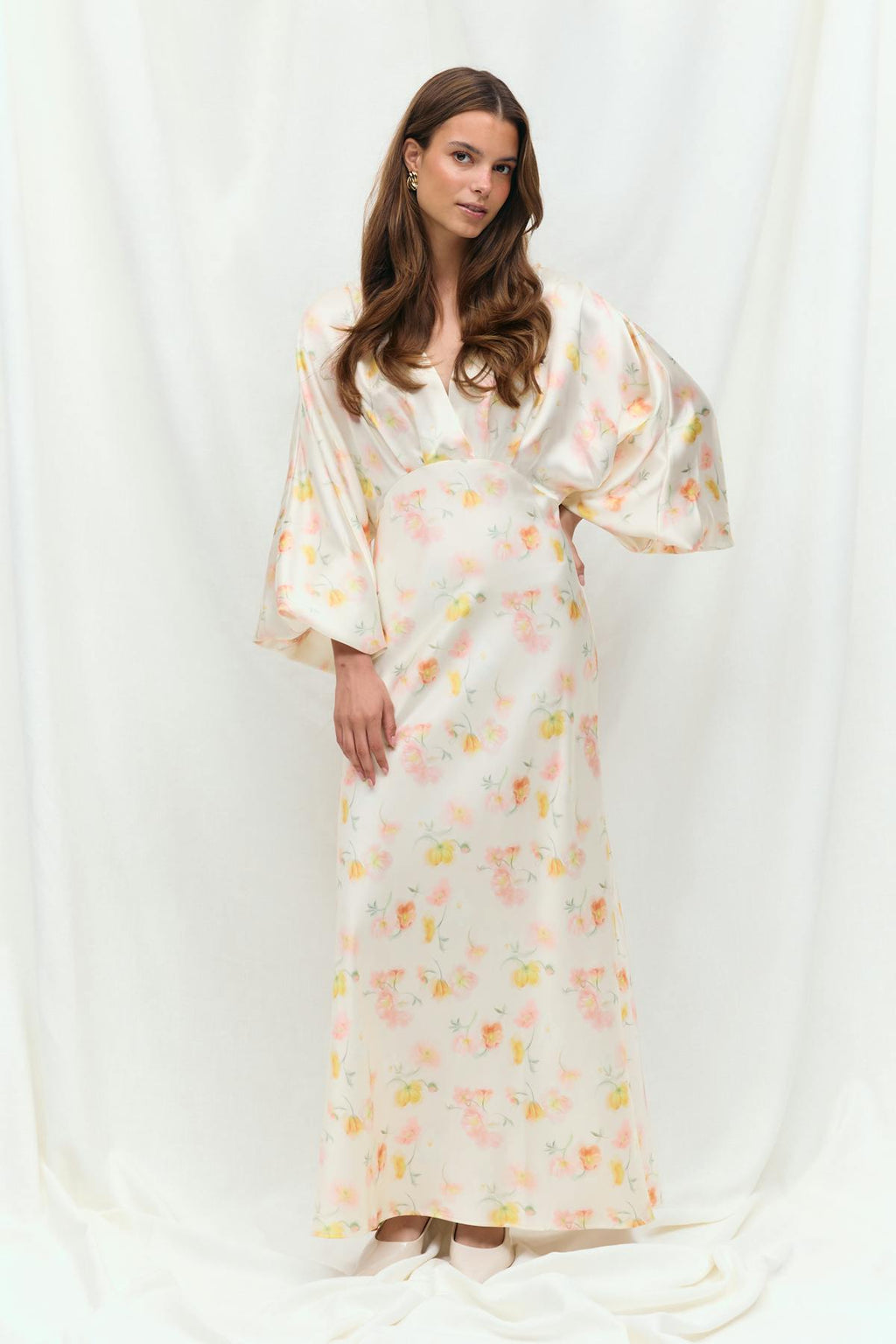 satin midaxi dress